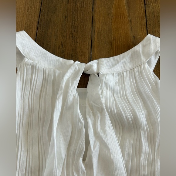 LULUS Celebrate Chic White Ruffled Plisse Halter Mini Dress Bridal - Picture 10 of 14